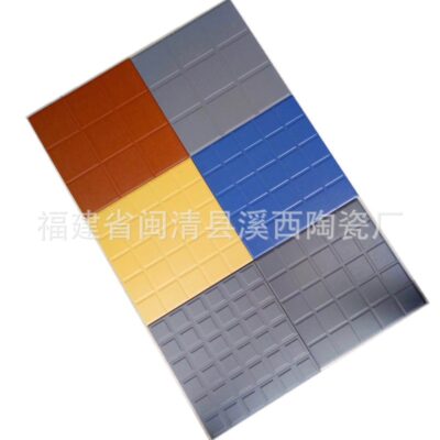 Gạch hình trụ màu đỏ 300x300 nhà bếp khách sạn chống ẩm chống trơn trượt lát sàn ngoài trời gạch vuông đền gạch đỏ