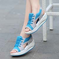 Mùa Hè Miệng Cá Đáy Dày Tăng Chiều Cao Bình Lắc Giày Sandal Phong Cách Hàn Quốc Thông Nữ Giày Thể Thao Thời Trang