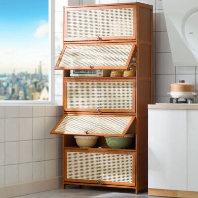 Tủ búp phê phong cách Nhật Bản giả mây Bắc Âu tủ rượu thay tủ treo tường phòng khách tủ bếp thay đồ