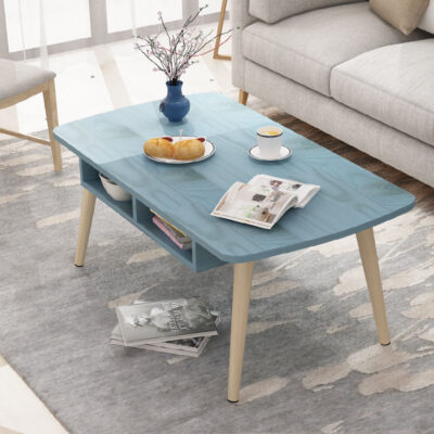 Bàn cà phê bàn ăn đa năng phong cách đơn giản gỗ nguyên khối căn hộ nhỏ bàn thấp bàn cà phê sáng tạo dễ lắp đặt phòng khách bàn phụ hiện đại