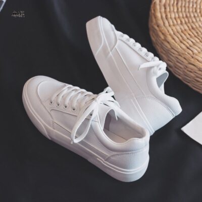 Phong Cách Retro Hồng Kông Sang Trọng Giày Trắng Giày Nữ Mùa Xuân Và Mùa Thu 2021 Mới Đa Năng Phong Cách Đường Phố Hàn Quốc Ban giày Nữ