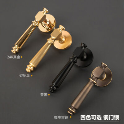 Nhà máy cung cấp Khóa cửa bằng đồng nguyên chất của Mỹ hộ gia đình trong nhà phòng tay cầm đa năng khóa chia Khóa cửa cách âm