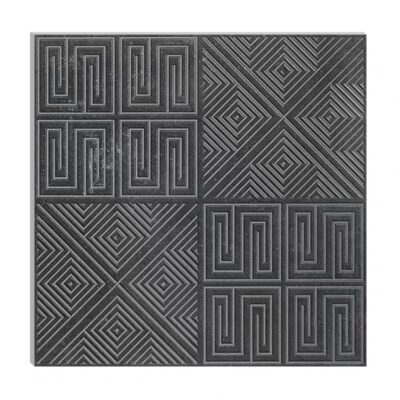 Sân vườn ngoài trời tòa nhà cổ kiểu Trung Quốc hoa văn lõm và lồi lưng biệt thự ngoài trời xi măng chống trượt gạch lát sàn toàn thân màu xám 600