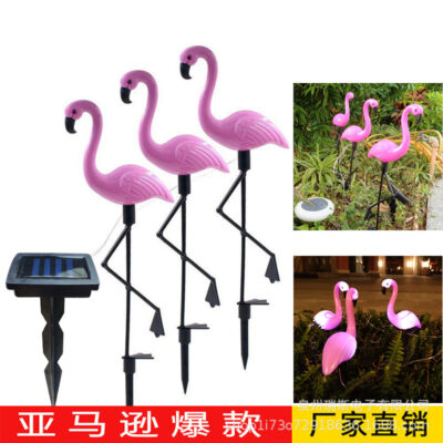 Xuất khẩu mới năng lượng mặt trời bãi cỏ đèn cắm đất đèn flamingo phong cảnh đèn trang trí biệt thự ngoài trời sân vườn sân đèn