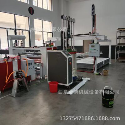 Tấm cách âm chống cháy băng veneer màng keo nóng chảy veneer gỗ máy cán phẳng sợi polyester máy cán tấm hấp thụ âm thanh