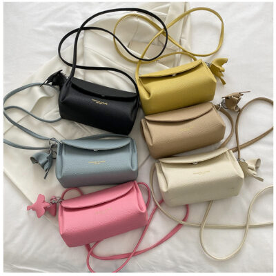 Mùa xuân năm 2023 Xu hướng mới Họa tiết vải thiều Túi đeo vai thường ngày Túi đa năng cho nữ Túi da mềm Túi vuông nhỏ cho nữ