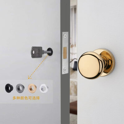 Khóa cửa vô hình hai mặt khóa một mặt có lỗ khóa trên tường, Khóa cửa phòng bí mật, khóa ẩn, khóa tối, Khóa cửa màu xám đen