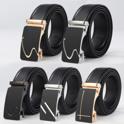 Thắt lưng nam cao cấp da khóa tự động thắt lưng 2 lớp da bò nam công sở quần âu nhà sản xuất thắt lưng bán buôn