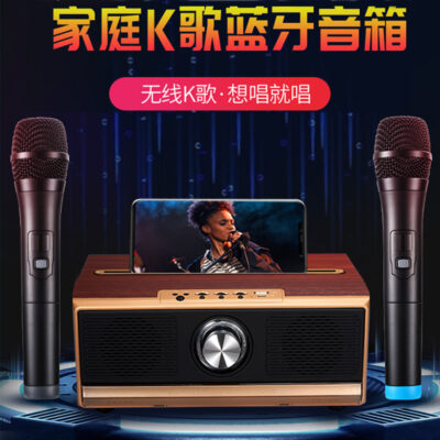 Nguồn bài hát K công suất cao âm thanh Bluetooth gia đình KTV biểu diễn hội nghị ngoài trời chân thực phân khúc U loa micro không dây