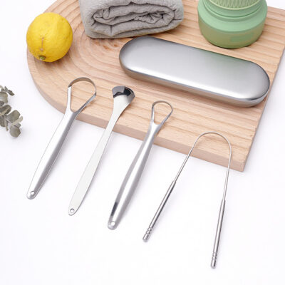 Dụng cụ cạo lưỡi tại chỗ dụng cụ cạo lưỡi bằng thép không gỉ dụng cụ cạo răng miệng dụng cụ nha khoa tích tẩy dụng cụ cạo lưỡi