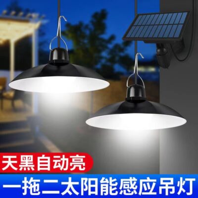 Chia đèn năng lượng mặt trời nhà trong nhà và ngoài trời đèn sân vườn đèn chùm cắm trại một kéo hai đèn chống thấm nước đèn đường nông thôn