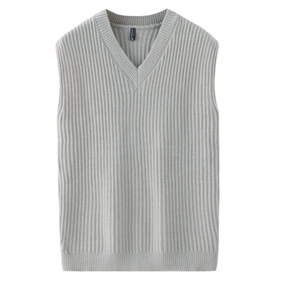 xuất khẩu Mới Nam Cổ Chữ V Rộng Ấm Áo Vest Màu Cổ Điển Áo Len Cặp Đôi Thanh Niên Áo Len