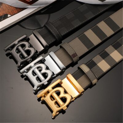 Bán buôn mới chữ B lớp đầu tiên thắt lưng da bò khóa tự động công sở quần âu với thắt lưng da nam