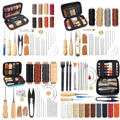 Xuyên Biên Giới May Bộ 32 Chiếc Tay May Bộ Handmade Tự Làm Đồ Da Làm Dụng Cụ May Vá Tay Da Bộ Dụng Cụ