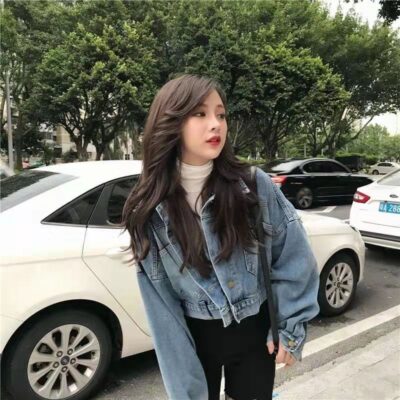 Áo khoác denim nữ phong cách retro Hồng Kông tay dơi mùa xuân kiểu dáng ngắn mới phù hợp với mọi lứa tuổi Áo khoác phong cách Harajuku đơn nữ