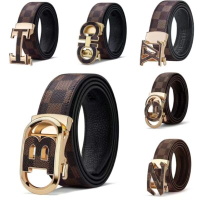 Người nổi tiếng trên mạng thắt lưng nam khóa tự động khóa hình chữ B chất lượng cao thắt lưng kẻ sọc thân thắt lưng quần chính hãng thắt lưng cơ thể trẻ trung
