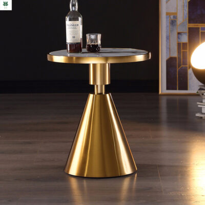 Bàn trà đẹp bên ghế sofa bên tủ bên tủ phòng khách thời trang đơn giản bàn tròn Châu Âu bàn nhỏ mini ins màu đỏ