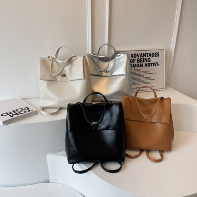 Túi xách nữ 2023 ba lô nữ niche mới của Hàn Quốc túi xách đơn giản đa chức năng túi đeo vai thông thường