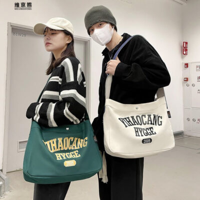 Dụng Cụ Túi Nam Triều Thương Hiệu Nhật Bản Ins Satchel Túi Vải Sinh Viên Ba Lô Nữ Túi Đeo Vai Dụng Cụ Túi