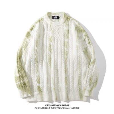 Thương hiệu Tide Mỹ Áo len buộc dây dài tay mùa thu đông Áo thun cổ tròn thể thao Dệt kim cho học sinh Áo khoác thường ngày