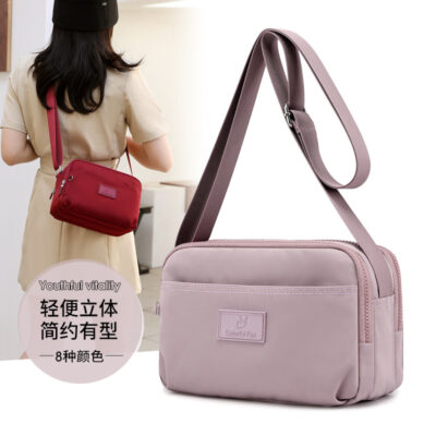 Xuyên biên giới dành riêng cho xu hướng thời trang nữ Túi đeo vai nhiều lớp sức chứa lớn Túi Messenger đi làm Ba lô đơn giản phù hợp với tất cả