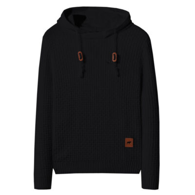 Xuân Thu Mới Áo Len Nam Dạ Nỉ Dệt Kim Có Mũ Áo Khoác Trẻ Trung Phong Cách Hàn Quốc Vải Lanh Hợp Thời Trang