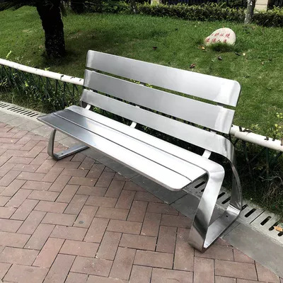 Ghế công viên thép không gỉ ghế giải trí ngoài trời ghế công viên phong cảnh ghế phân cộng đồng băng ghế vuông ngoài trời