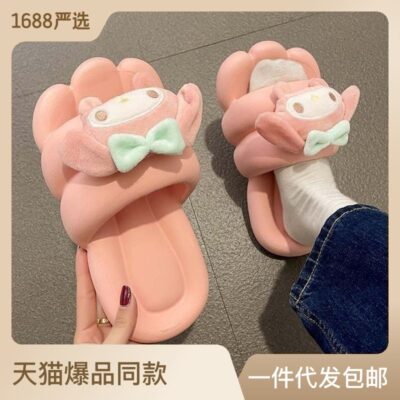 2023 Mới Dép Nữ Dễ Thương Trong Nhà Nhà Tắm Hộ Gia Đình Chống Trơn Trượt Khử Mùi Không Hôi Hôi Đáy Xăng Đan và Dép Áo Khoác Ngoài