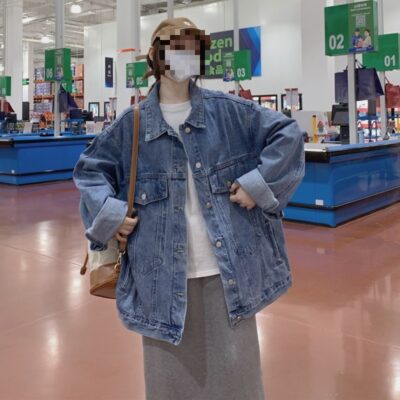 Mùa xuân và mùa thu nhỏ áo khoác ngắn denim phong cách retro nữ mùa xuân 2023 áo khoác mới cảm giác rộng Mỹ hàng đầu