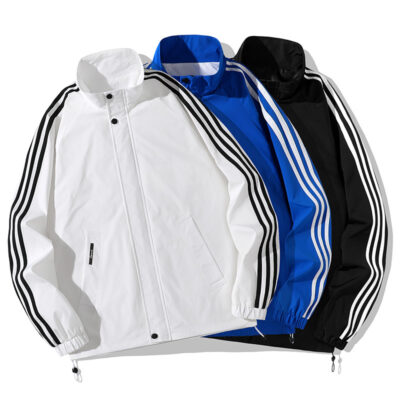 Mùa Thu Đông Áo Khoác Nam 2022 Mới Màu Rời Hợp Thời Trang Áo Khoác Thanh Thiếu Niên Phối Màu Ba Thanh Quần Áo Nam