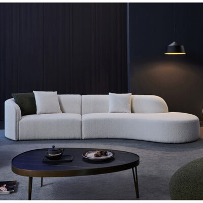 Phong cách Ý tối giản khác nhau đẹp vòng cung sang trọng Bắc Âu cừu nhung thiết kế công nghệ vải lưới màu đỏ phong cách ins sofa vải