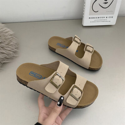 Giày Birkenstock đế dày siêu mềm mùa hè 2023 dép đi trong nhà nữ mờ nút chai Birkenstock Xăng đan chống trượt dép xỏ ngón