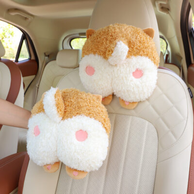 Gối tựa đầu xe hơi hoạt hình gối cổ dễ thương sang trọng gối ô tô ghế ô tô thắt lưng đệm vật tư nội thất sáng tạo