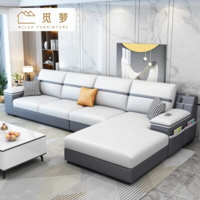 Sofa Vải Kích Thước Phòng Khách Căn Hộ Đơn Giản Hiện Đại Công Nghệ Wash-Free Vải Cao Su Sofa Vải Bắc Âu Đồ Nội Thất Hoàn Chỉnh