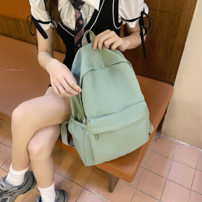 Ba lô xuyên biên giới nữ túi học sinh thời trang hàn quốc ba lô đơn giản đa chức năng ba lô thông thường hàng ngày