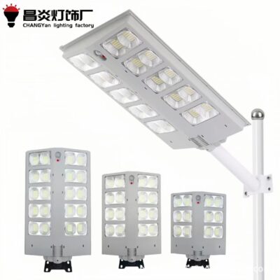 [Cung cấp đặc biệt Xuất khẩu] Mô hình nâng cấp đèn đường năng lượng mặt trời đèn cảm biến cơ thể con người tích hợp đèn pha đèn chiếu sáng sân vườn
