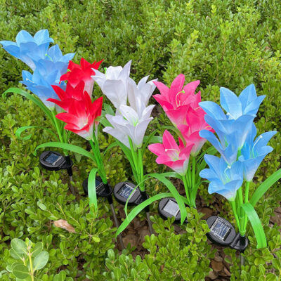 Dây cáp quang lily nông thôn trang trí sân vườn bãi cỏ tiểu cảnh ban công không cần dây cắm đèn