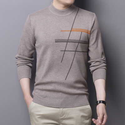 Nam Mới Áo Len Cổ Tròn Đồng Màu Đáy Quần Áo Nam Hàng Đầu Mùa Thu Sản Phẩm Mới 9802