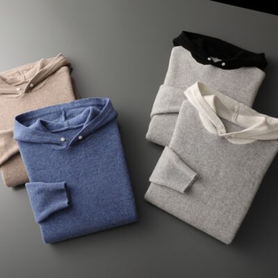 22 mùa thu và mùa đông áo len cashmere nam dày có mũ trùm đầu thời trang giản dị cho tất cả các trận đấu áo len đáy áo sơ mi hợp thời trang áo len dệt kim