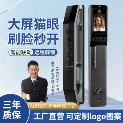 Các nhà sản xuất khóa điện tử căn hộ khách sạn khóa cửa thông minh nhận dạng khuôn mặt tự động khóa thông minh hộ gia đình khóa vân tay bán buôn
