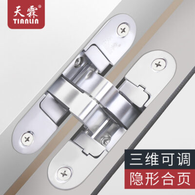 Bản lề cửa vô hình có thể điều chỉnh ba chiều Tianlin bản lề chéo ẩn Cửa gấp 180 độ mở bản lề ẩn