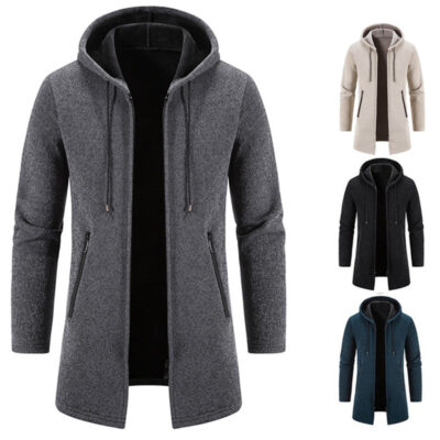 Ngoại Thương 2023 Mới Thu Đông Plus Áo Len Nỉ Áo Len Xu Hướng Áo Khoác Cardigan Nam Áo Khoác Ngoài Áo Khoác Áo Khoác Áo Gió Nam