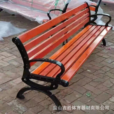 Ghế công viên ngoài trời giải trí phòng chờ băng ghế sau bằng gỗ rắn ghế vuông công cộng