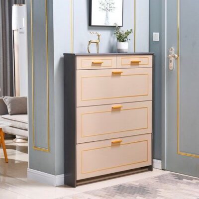 Tủ giày xô siêu mỏng Đẹp Bắc Âu sang trọng, đơn giản, hiện đại, tủ đựng đồ ở cửa nhà, tủ hiên 17cm, đơn giản, tiết kiệm không gian