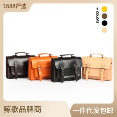 Balo Da Thật Da Bò Lớp Trên Ba Lô Dung Tích Lớn Cặp Ngang Nam Túi Cambridge Cá Voi Song Xuyên Biên Giới