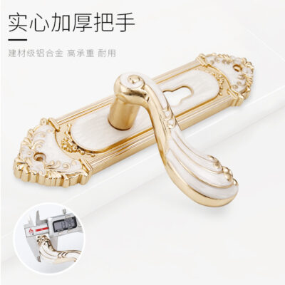Phong Cách Châu Âu Phòng Khóa cửa Nhà Trong Nhà Phòng Ngủ Khóa cửa Gỗ Đơn Giản Tắt Tiếng Tay Nắm Cửa Khoảng Cách 50 Lỗ Khóa Đa Năng Loại