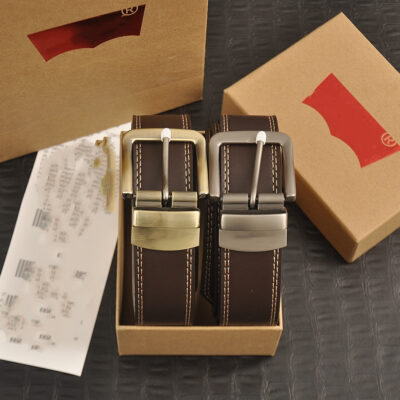 Ánh Sáng Sang Trọng Thắt Lưng V Dây Quần Áo Thương Hiệu Lớn Dây Quần Weiss Cùng Phong Cách Nam Thật Thắt Lưng 4.0 khóa Pin Quần Áo Dây