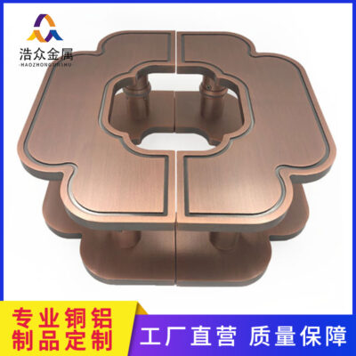 Các nhà sản xuất bán buôn tay cầm khắc nhôm hình bán nguyệt khách sạn cửa kính kiểu Trung Quốc khung cửa tay nắm cửa khắc hình bán nguyệt