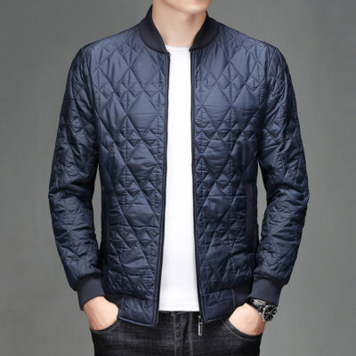 Áo khoác cotton hàng không nam 21 mùa thu đông nam mới cổ bóng chày quần áo cotton mỏng dáng rộng áo khoác nam trung niên và thanh niên