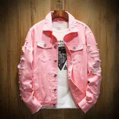 2023 Thương Mại Nước Ngoài Phong Cách Áo Khoác Nam Denim Phong Cách Nhật Bản Lỗ Thêu Cặp Đôi Xu Hướng Size Lớn Áo Khoác Denim Hàng Đầu